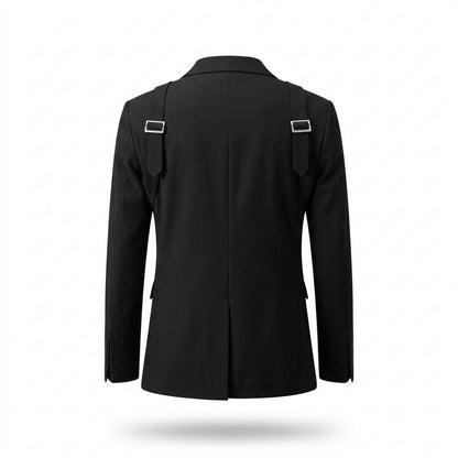 Mens Outlet House - Rasil | Buckled Single-Breasted Blazer Men