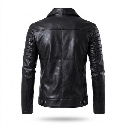 Mens Outlet House - Daran | Asymmetrical Quilted Leather Jacket Men