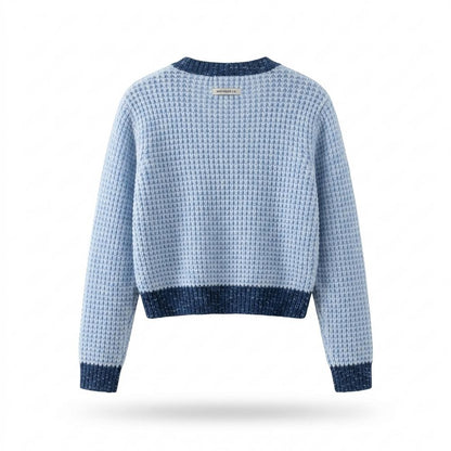 Mens Outlet House - Selor | Waffle-Knit Cropped Knit Cardigan Women