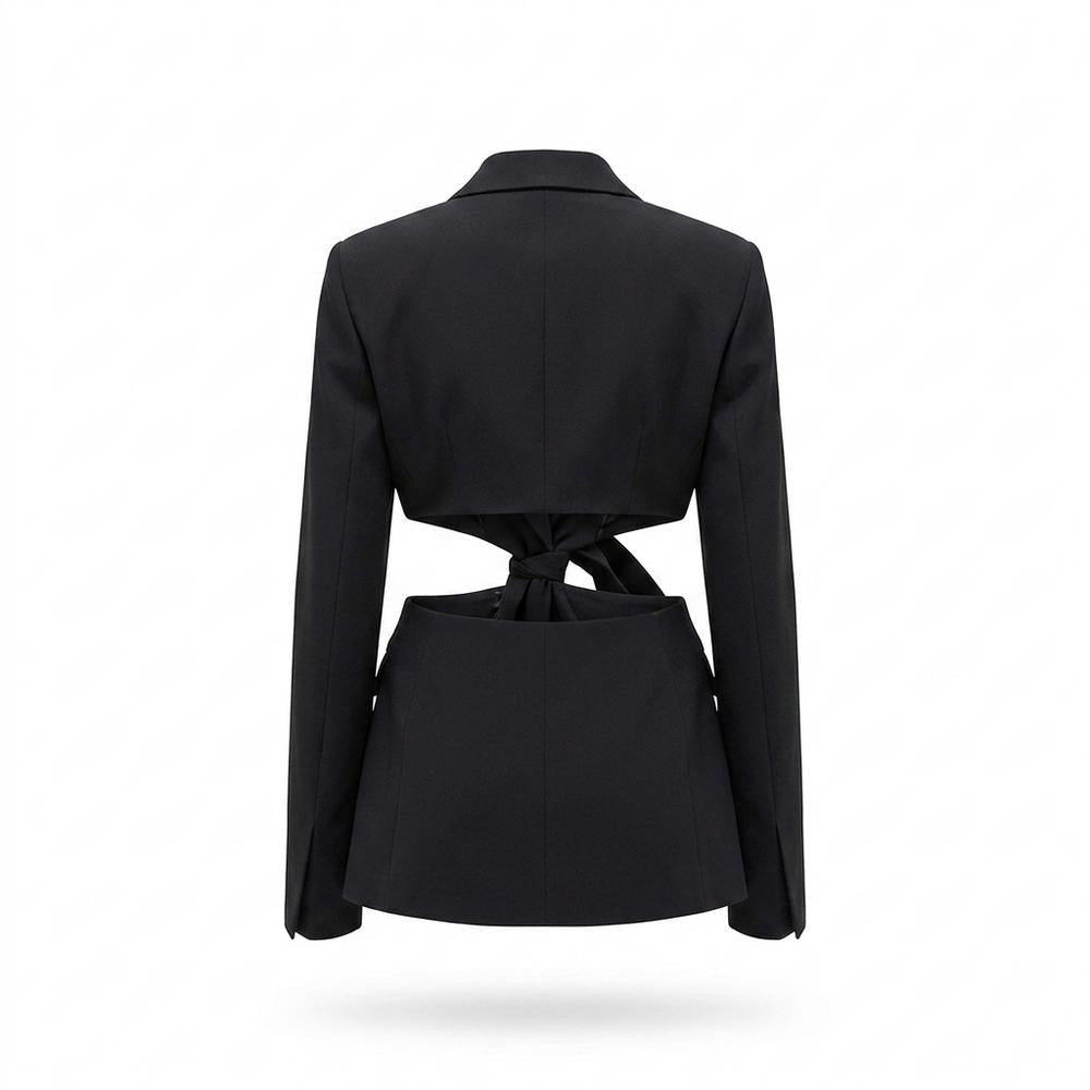 Mens Outlet House - Zomes | Cut-Out Tie-Front Blazer Women