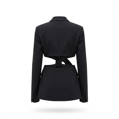 Mens Outlet House - Zomes | Cut-Out Tie-Front Blazer Women
