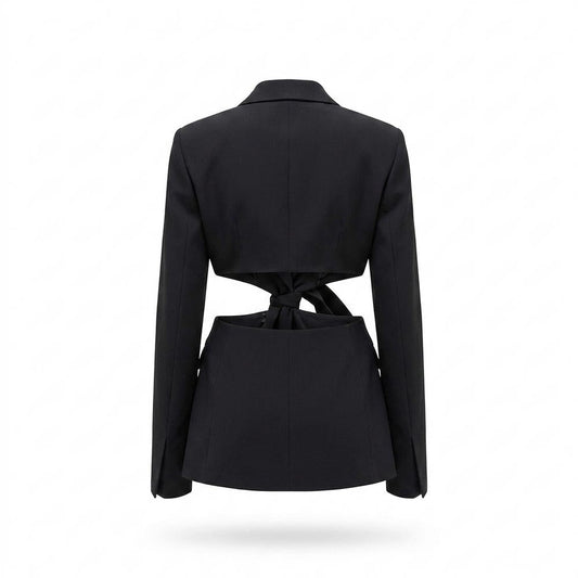 Mens Outlet House - Zomes | Cut-Out Tie-Front Blazer Women