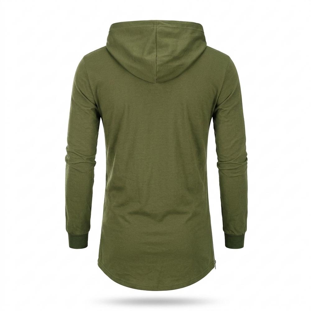 Mens Outlet House - Sevin | Longline Side-Zip Hoodie Men