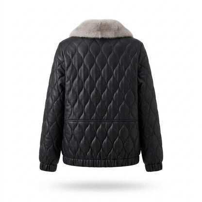 Mens Outlet House - Yotar | Quilted Faux Fur Collar Jacket Women