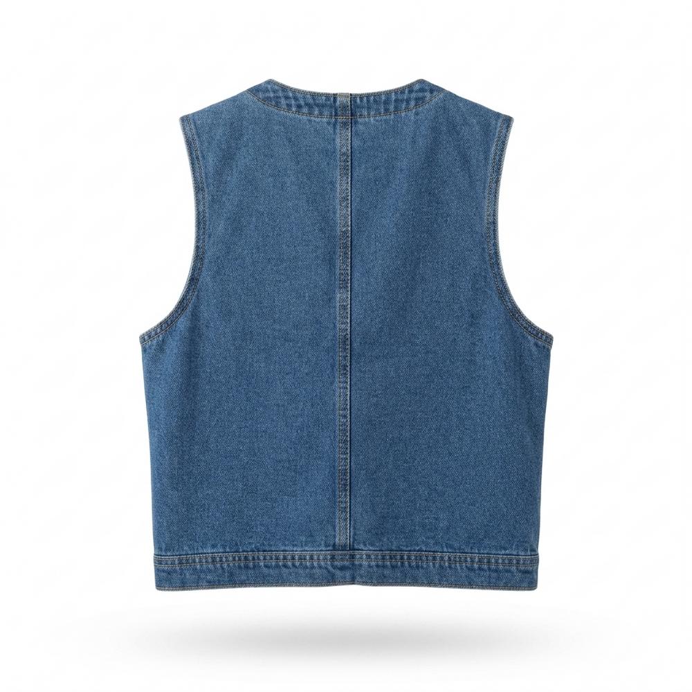 Mens Outlet House - Nikal | Denim Button-Up Vest Women