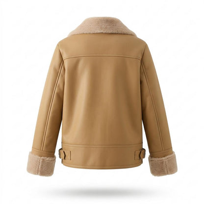 Mens Outlet House - Aulor | Shearling-Lined Asymmetrical Leather Jacket Women