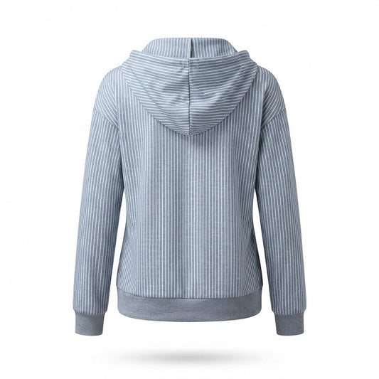 Mens Outlet House - Kazol | Striped Zip-Up Hoodie Women