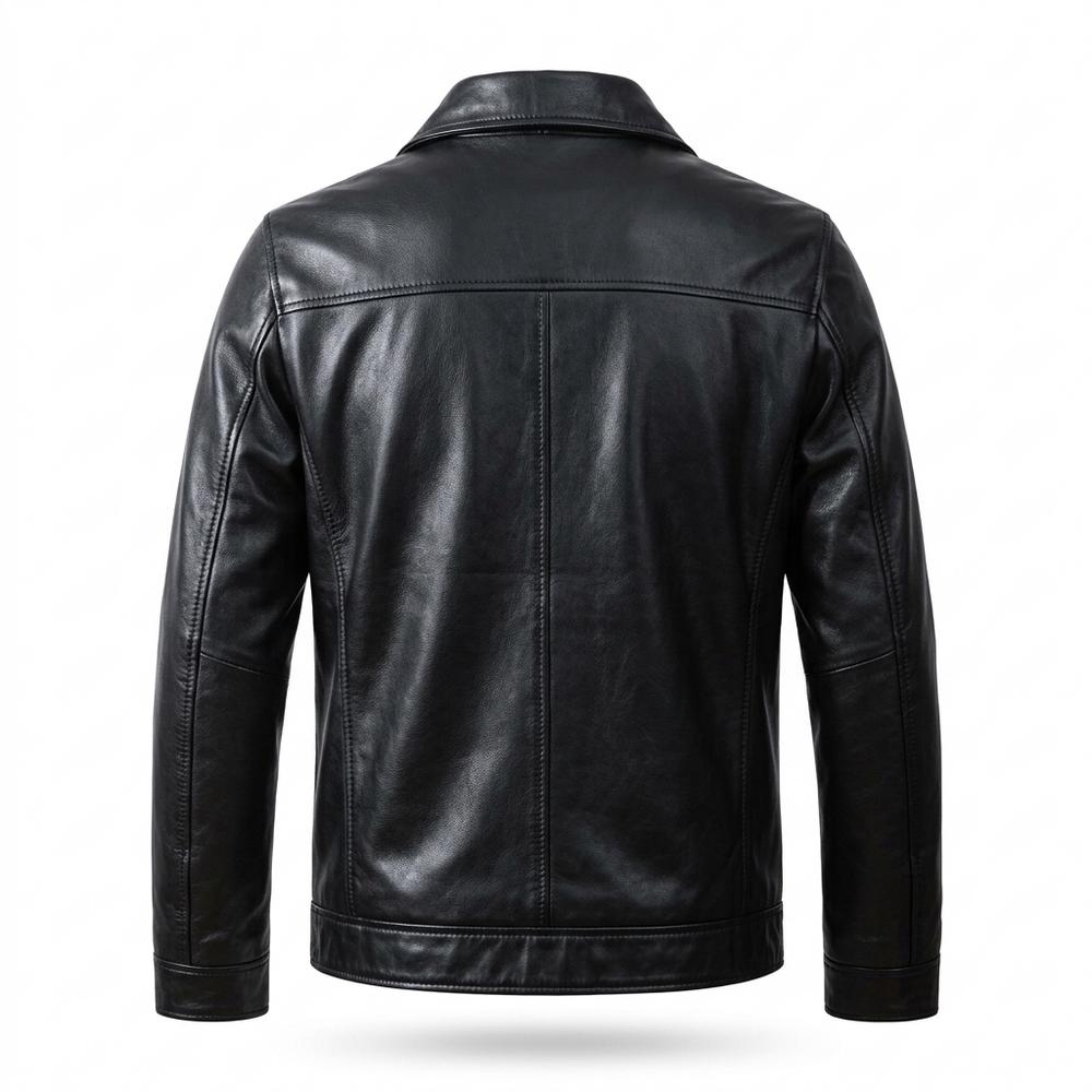 Mens Outlet House - Zeron | Quilted-Lined Zip-Up Leather Jacket Men