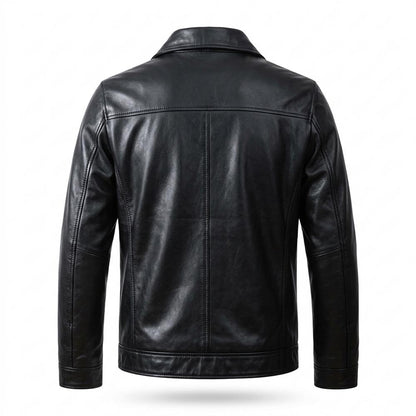 Mens Outlet House - Zeron | Quilted-Lined Zip-Up Leather Jacket Men
