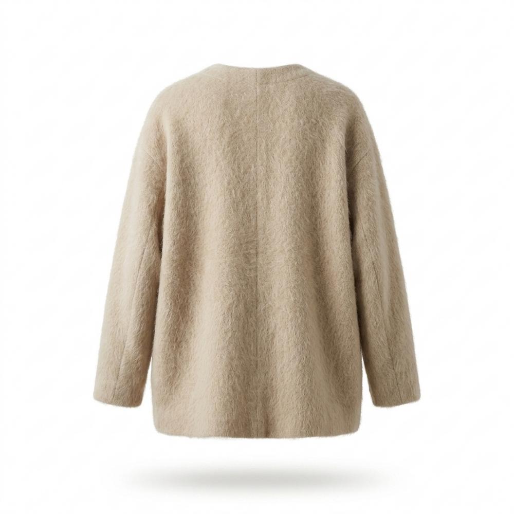 Mens Outlet House - Nolan | Collarless Textured Cardigan Women