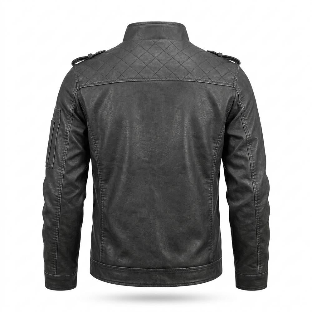 Mens Outlet House - Milor | Quilted Fitted Leather Jacket Men