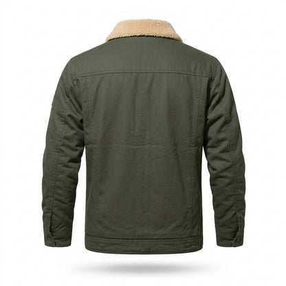 Mens Outlet House - Elver | Sherpa-Lined Button-Front Jacket Men