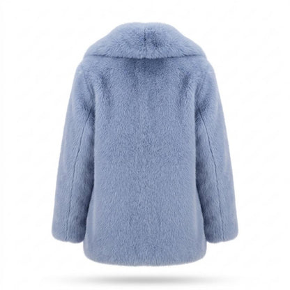 Mens Outlet House - Yoven | Faux Fur Notched Lapel Coat Women