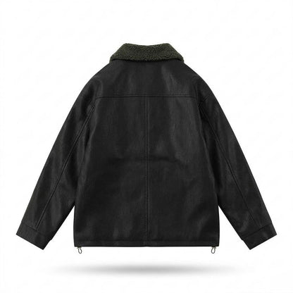 Mens Outlet House - Lomer | Sherpa-Lined Faux Leather Jacket Unisex