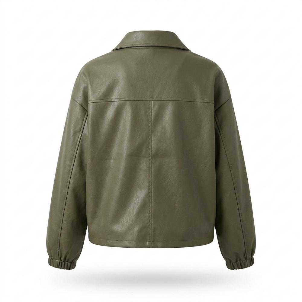 Mens Outlet House - Norel | Boxy Faux-Leather Jacket Women
