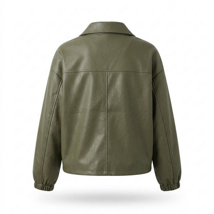 Mens Outlet House - Norel | Boxy Faux-Leather Jacket Women