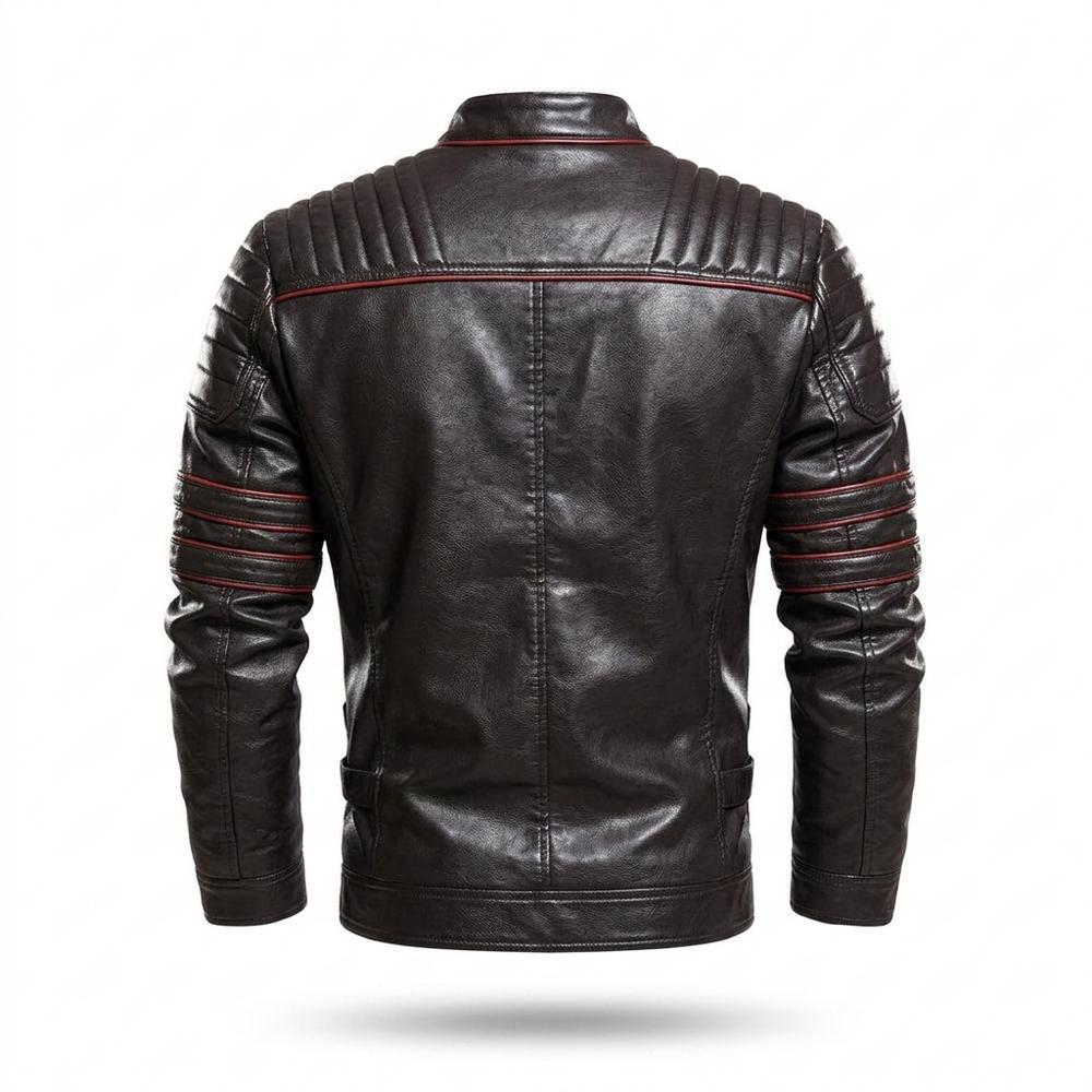 Mens Outlet House - Niran | Quilted Fitted Leather Jacket Men