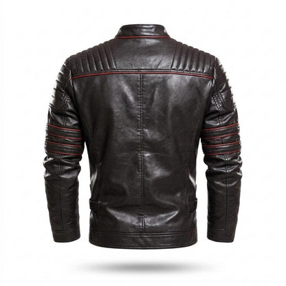 Mens Outlet House - Niran | Quilted Fitted Leather Jacket Men