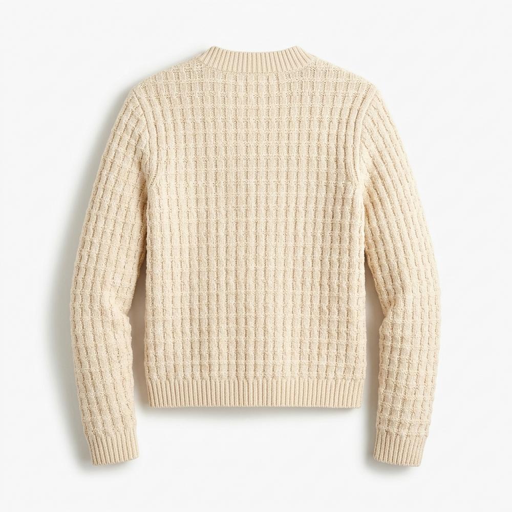 Mens Outlet House - Zedan | Waffle-Knit Button-Front Knit Cardigan Women