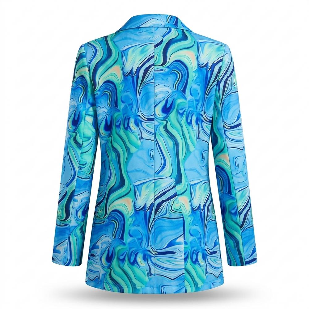 Mens Outlet House - Eedak | Marbled Print Single-Breasted Blazer Women