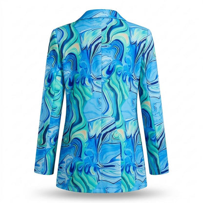 Mens Outlet House - Eedak | Marbled Print Single-Breasted Blazer Women