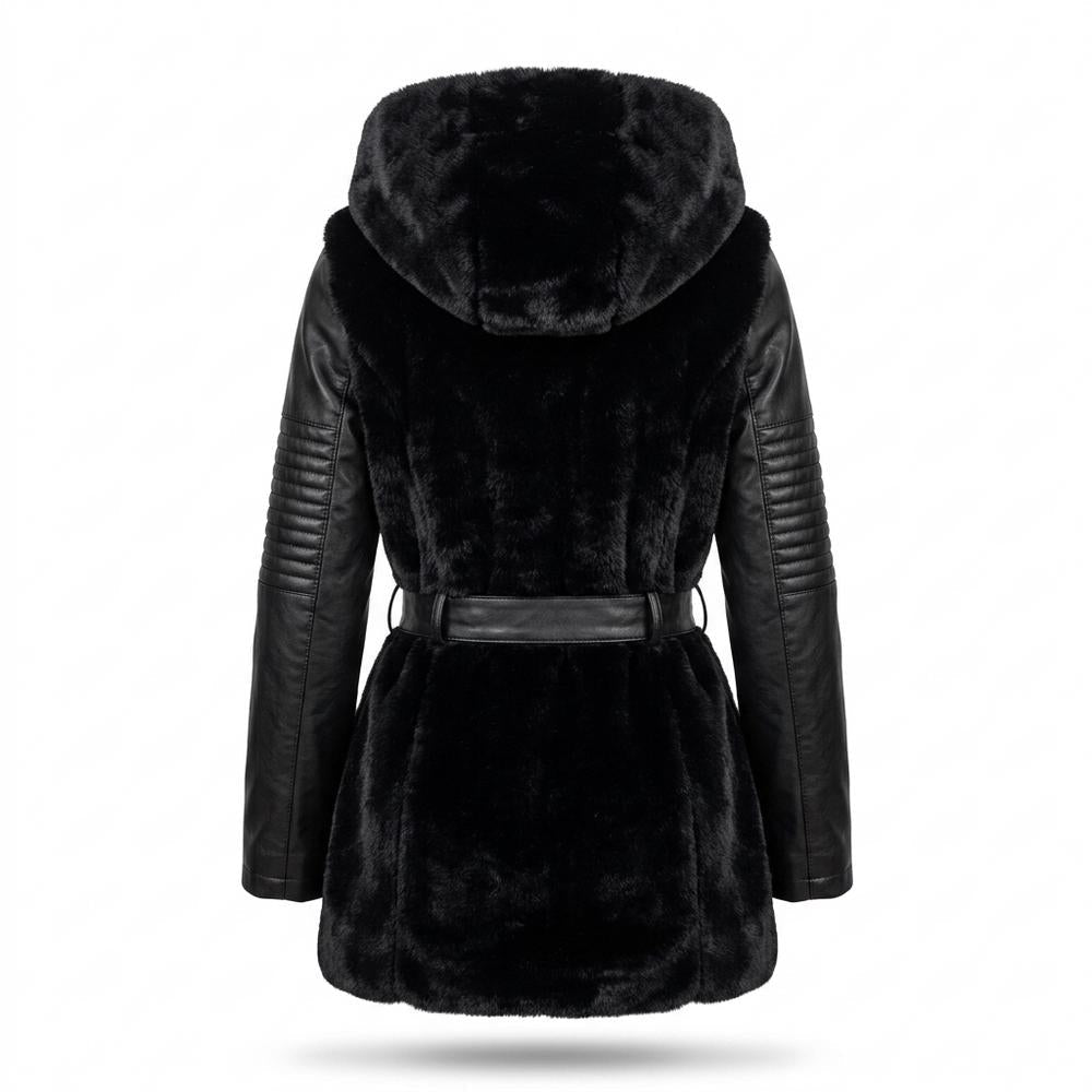 Mens Outlet House - Neron | Hooded Belted Coat Women
