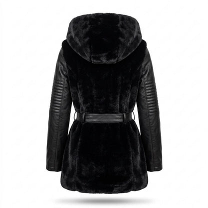 Mens Outlet House - Neron | Hooded Belted Coat Women