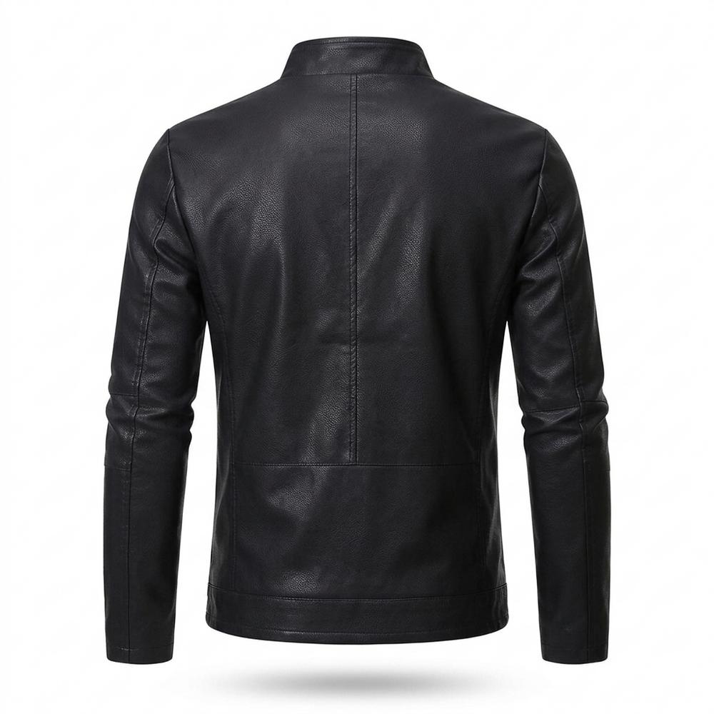 Mens Outlet House - Tamar | Lined Stand-Collar Leather Jacket Men