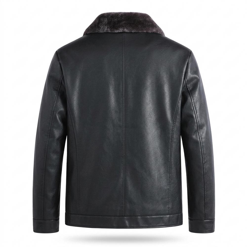 Mens Outlet House - Nisil | Lined Zip-Up Leather Jacket Men