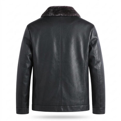 Mens Outlet House - Nisil | Lined Zip-Up Leather Jacket Men