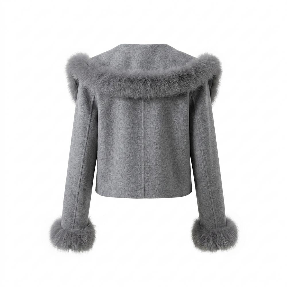 Mens Outlet House - Zaren | Cropped Fur-Trimmed Jacket Women