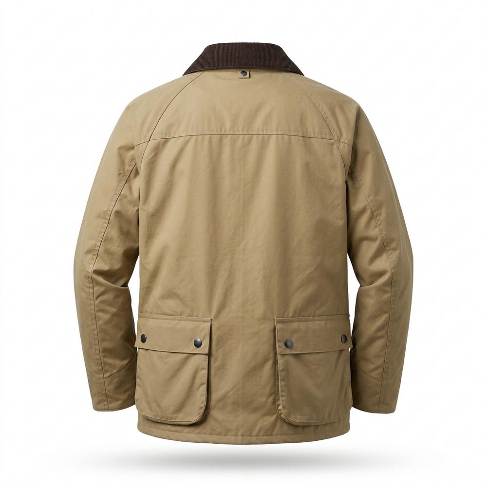 Mens Outlet House - Timar | Corduroy-Collar Plaid-Lined Jacket Men