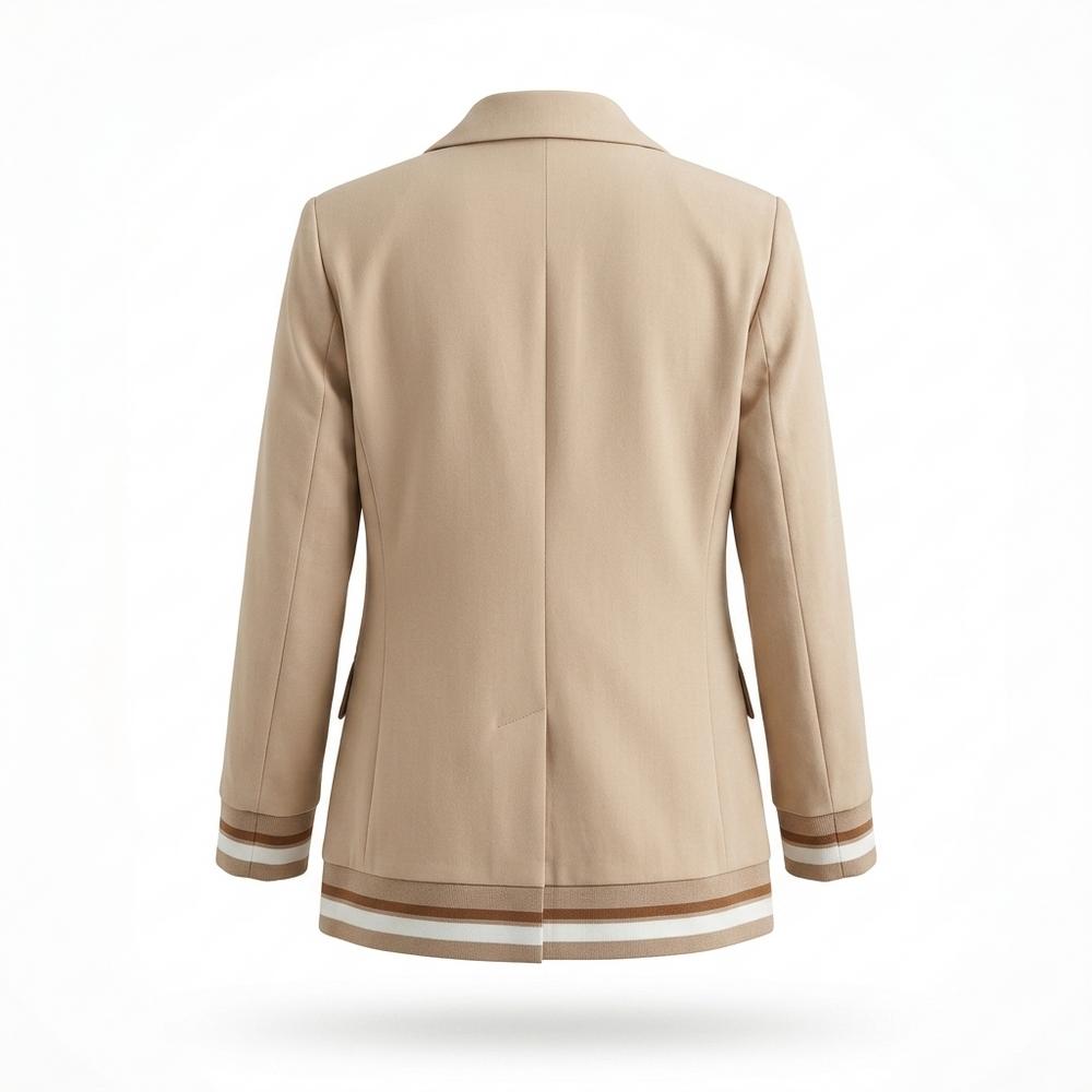 Mens Outlet House - Koras | Single-Breasted Striped-Trim Blazer Women