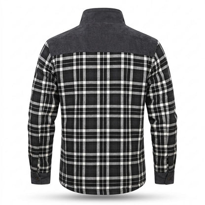 Mens Outlet House - Vipel | Fleece-Lined Plaid Jacket Men