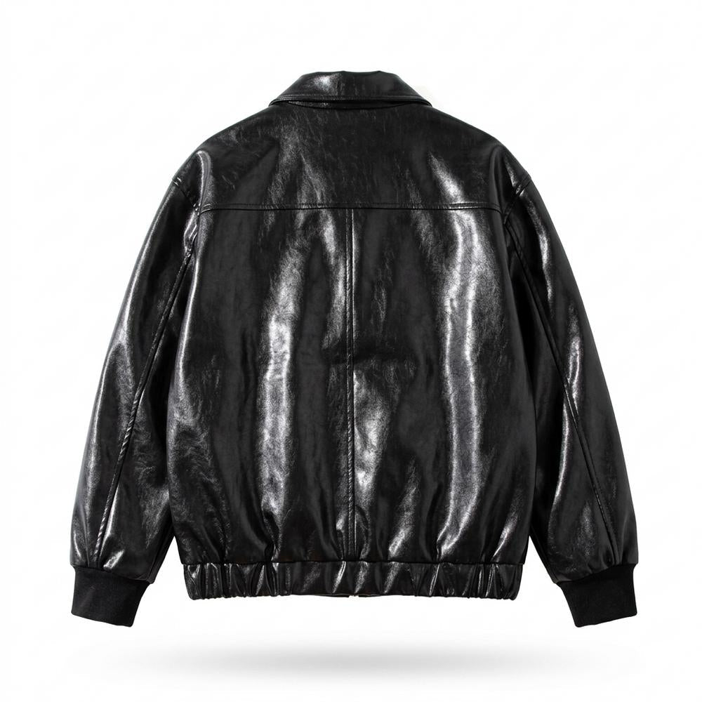 Mens Outlet House - Rozan | Faux-Leather Multi-Pocket Jacket Unisex