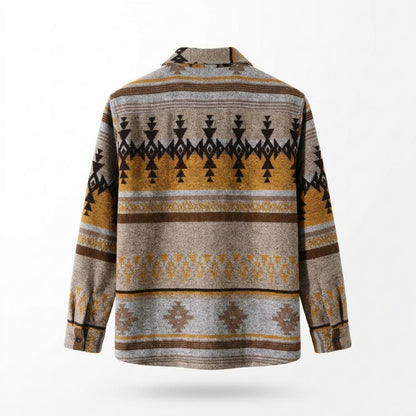Mens Outlet House - Kelan | Geometric-Print Button-Front Shirt Men