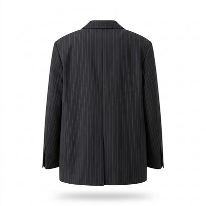 Mens Outlet House - Linus | Pinstriped Single-Breasted Blazer Women