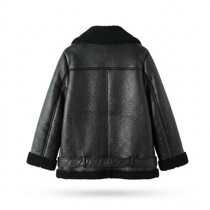 Mens Outlet House - Maver | Shearling-Lined Asymmetrical Leather Jacket Women