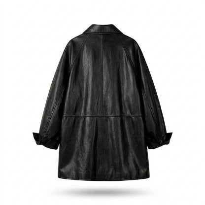 Mens Outlet House - Kevel | Oversized Faux-Leather Coat Unisex