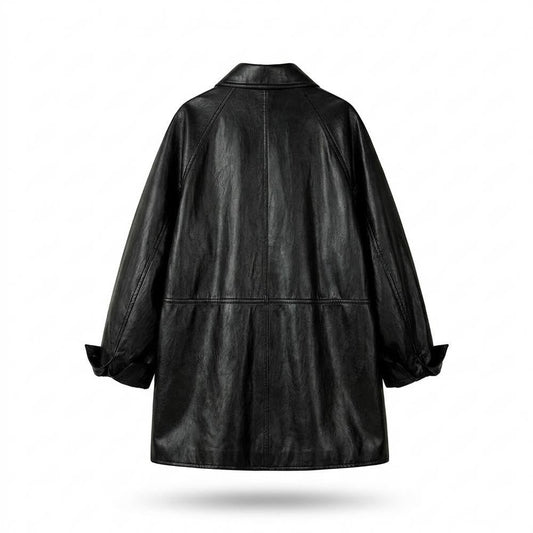 Mens Outlet House - Kevel | Oversized Faux-Leather Coat Unisex