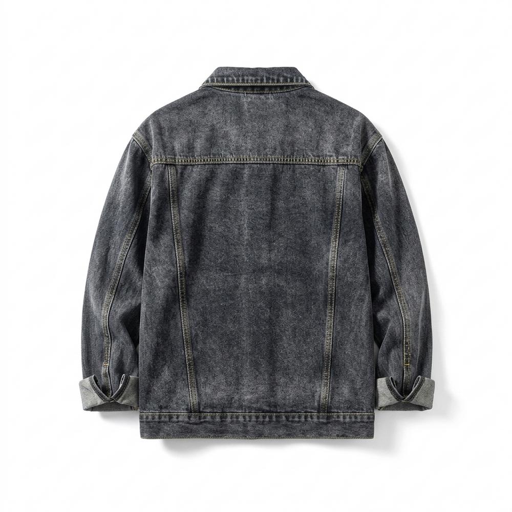 Mens Outlet House - Numat | Washed Multi-Pocket Denim Jacket Men