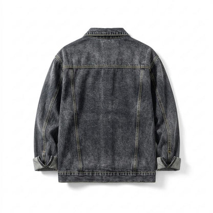 Mens Outlet House - Numat | Washed Multi-Pocket Denim Jacket Men