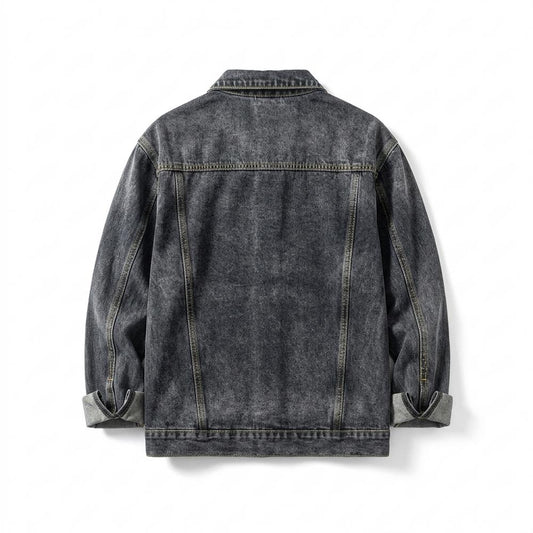 Mens Outlet House - Numat | Washed Multi-Pocket Denim Jacket Men