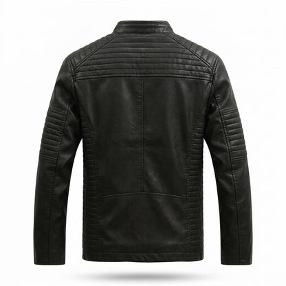 Mens Outlet House - Vitir | Quilted Zip-Up Leather Jacket Men