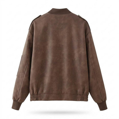 Mens Outlet House - Niken | Zip-Up Suede-Effect Jacket Unisex