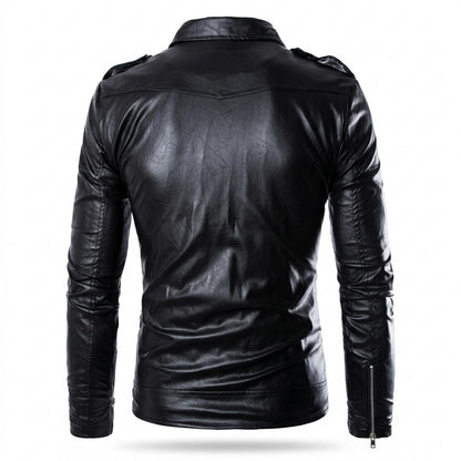 Mens Outlet House - Zamer | Zip-Up Tailored Leather Jacket Men