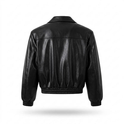 Mens Outlet House - Kelom | Multi-Pocket Zip-Up Leather Jacket Unisex