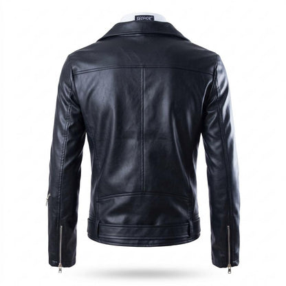 Mens Outlet House - Laver | Asymmetrical Belted Leather Jacket Men