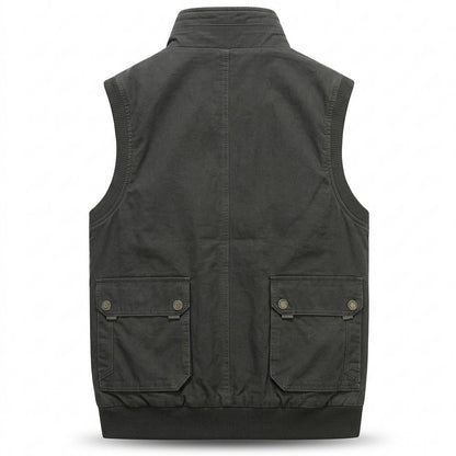 Mens Outlet House - Kalan | Zip-Up Stand-Collar Vest Men