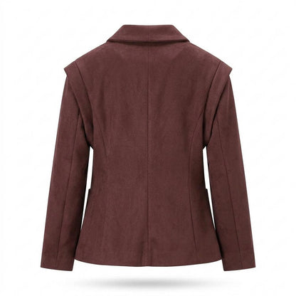 Mens Outlet House - Keven | Suede Shawl Collar Blazer Women